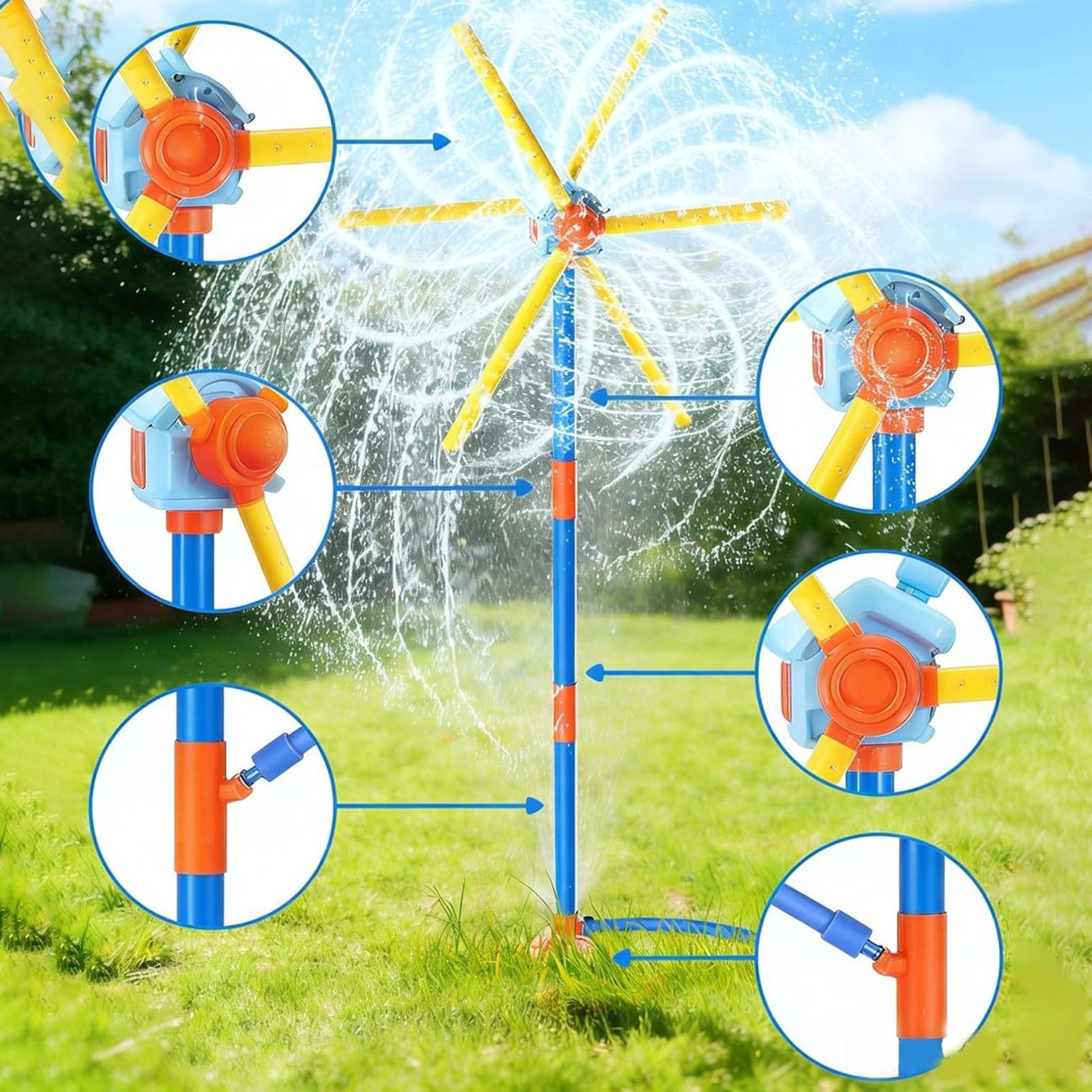 Kids Yard Toys - Moulin à vent avec arroseur pour