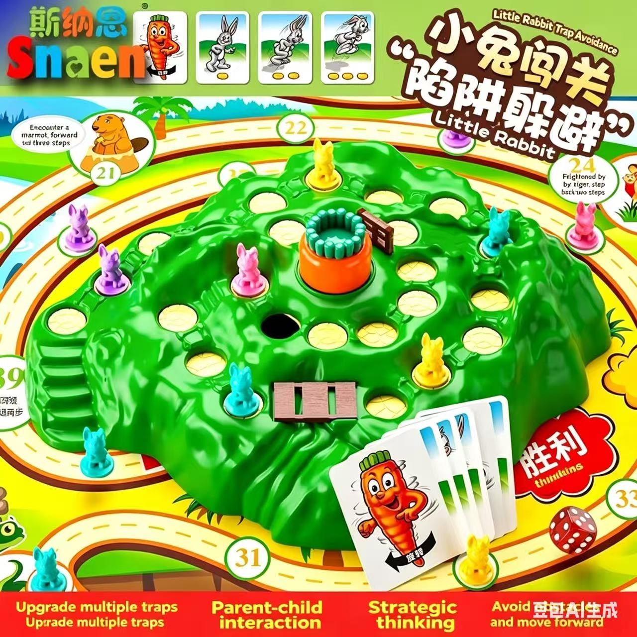 Kids Toys Easter - Jeu de société amusant « Piège