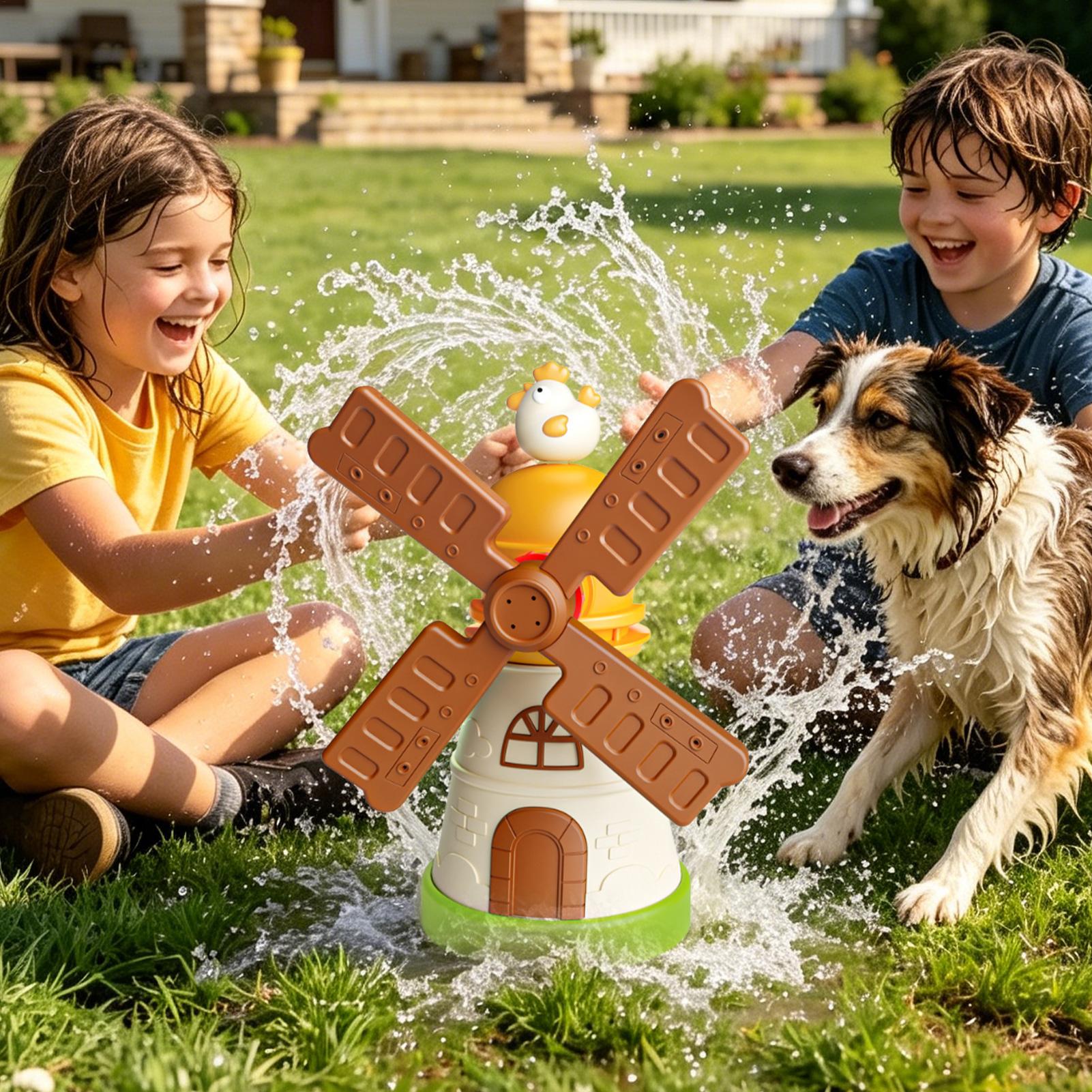 Kids Yard Toys - Jouet d'arrosage rotatif pour enfants, moulin