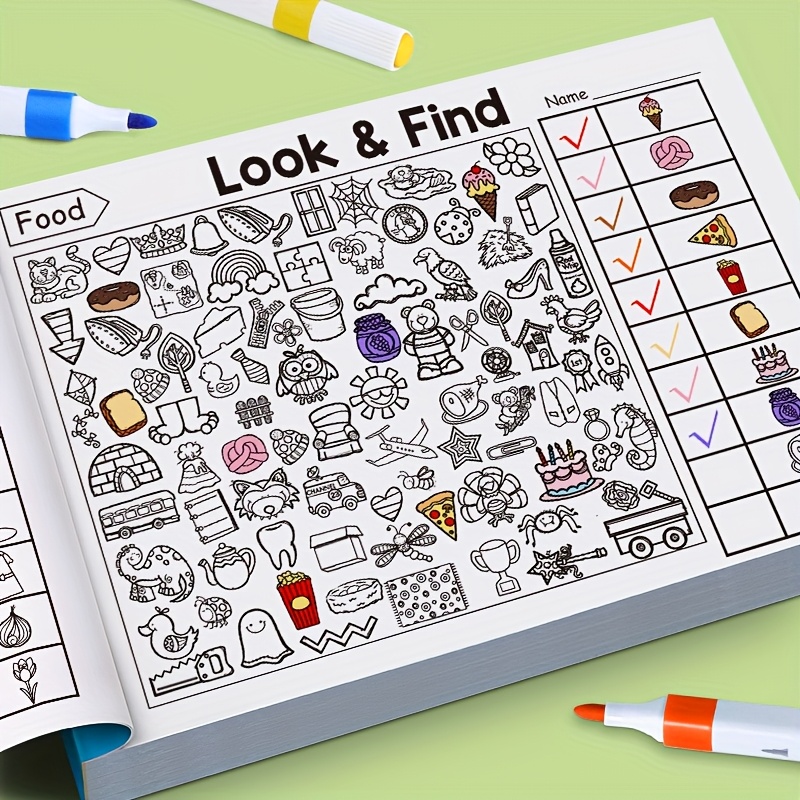 Kids Art Easel - Livre de coloriage d'objets cachés pour