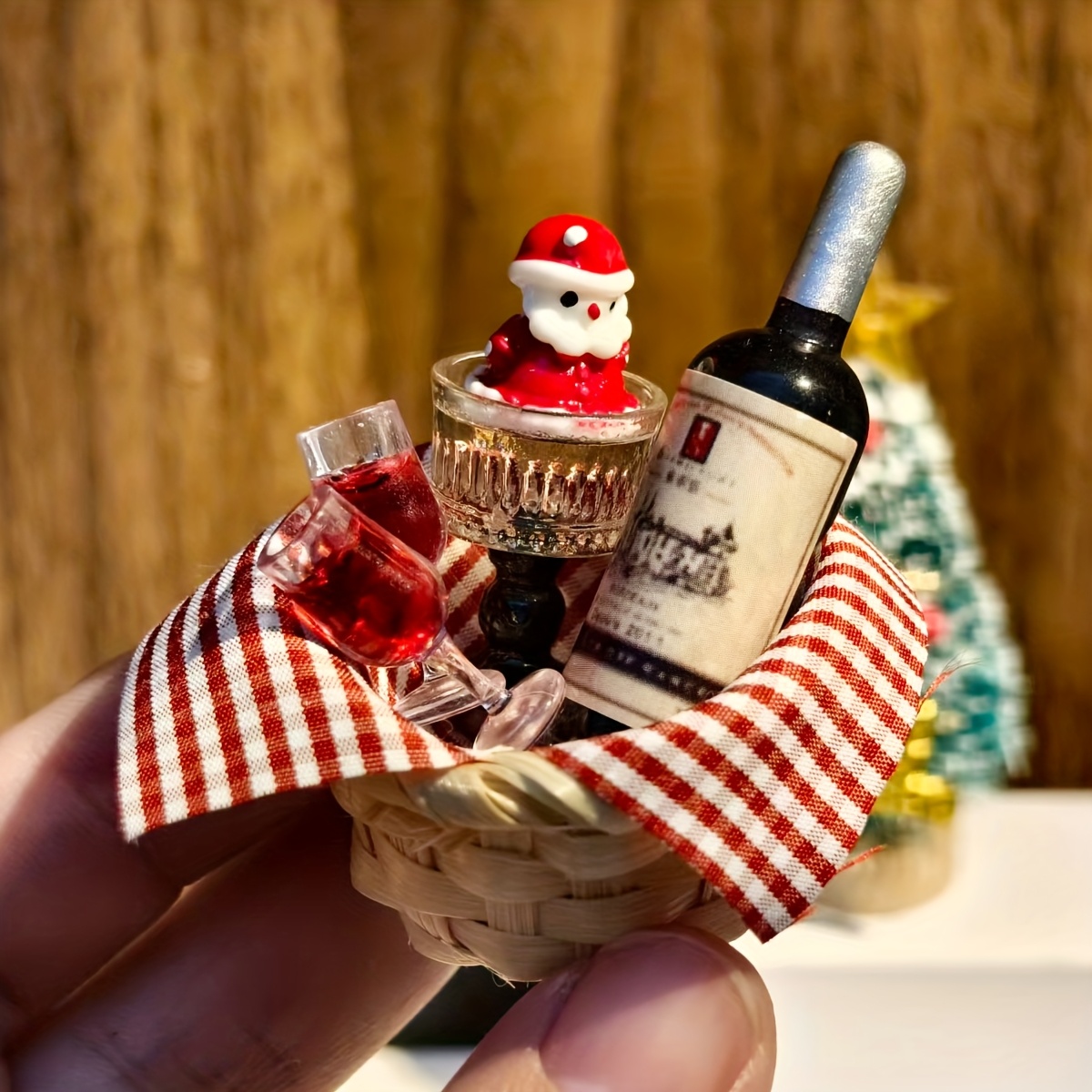 Dollhouse Furniture Set - Ensemble de panier à vin de