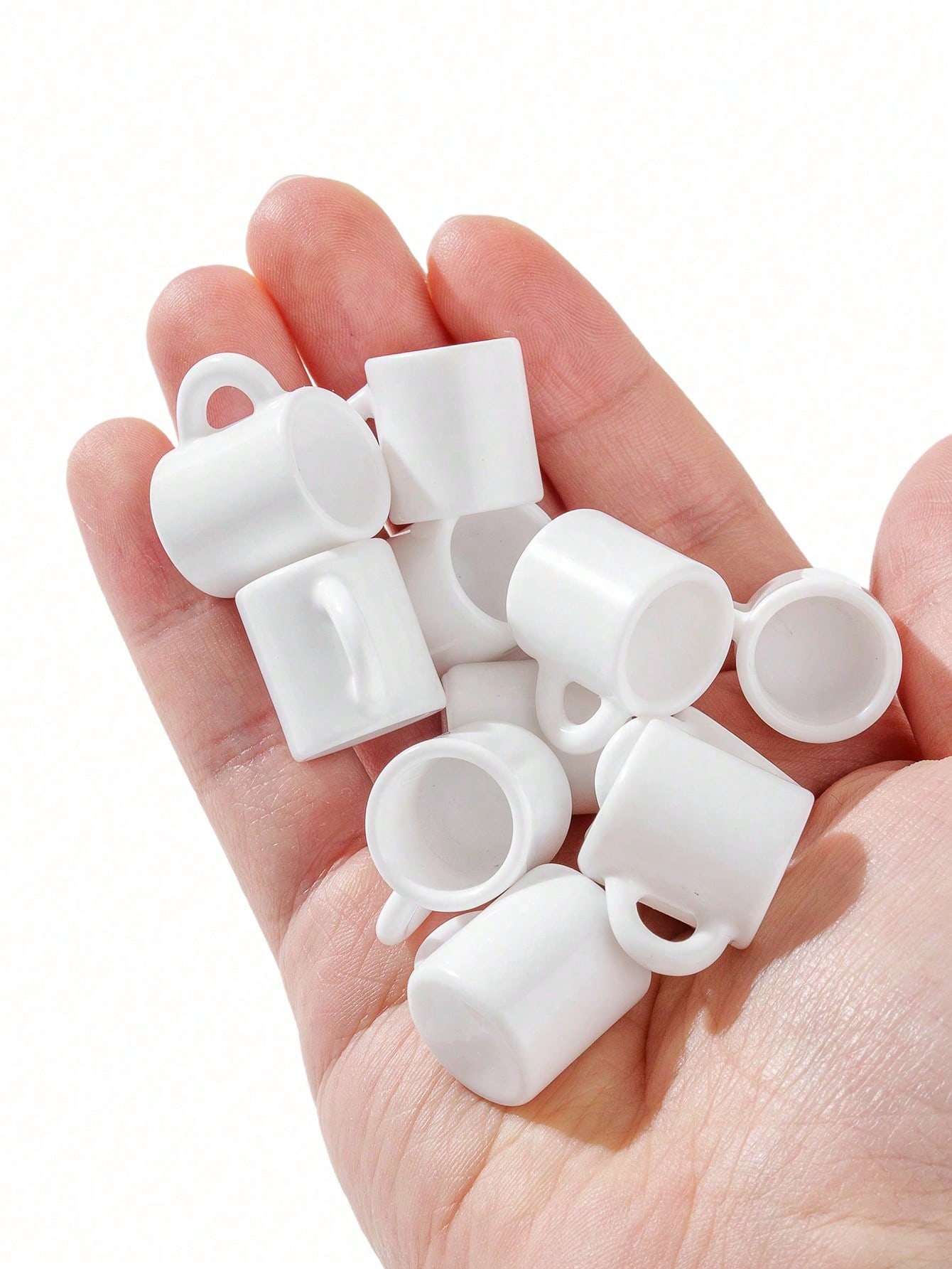 Dollhouse Furniture Set - 10 tasses blanches miniatures pour maison
