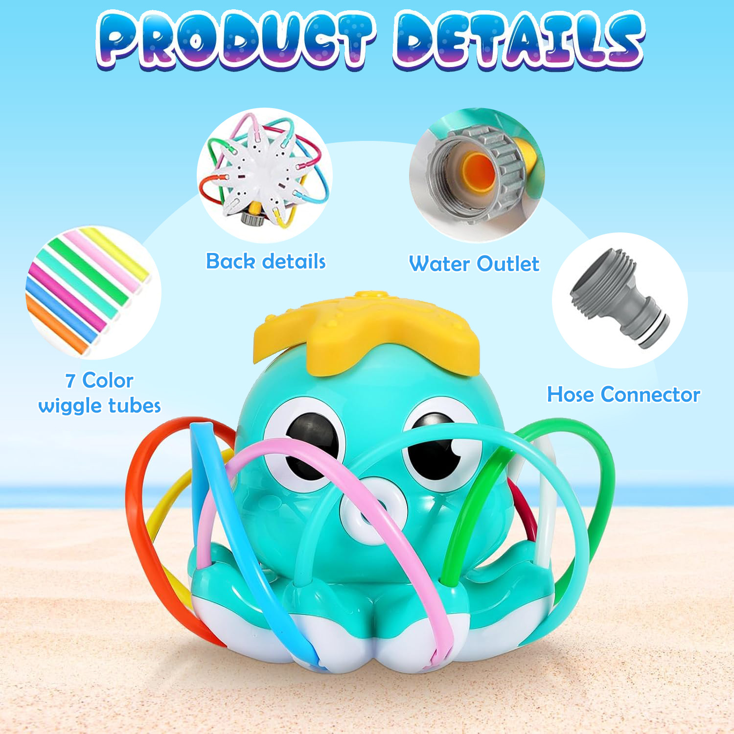 Arroseur de poulpe, jet d'eau, - Kids Yard Toys avis et prix