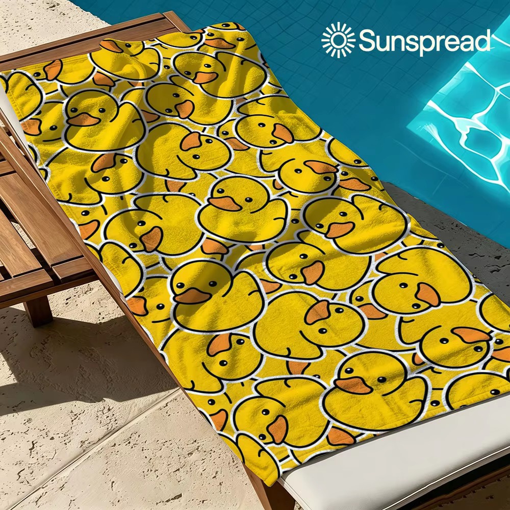 Serviette de plage en microfib - Rubber Duck Bath avis et prix