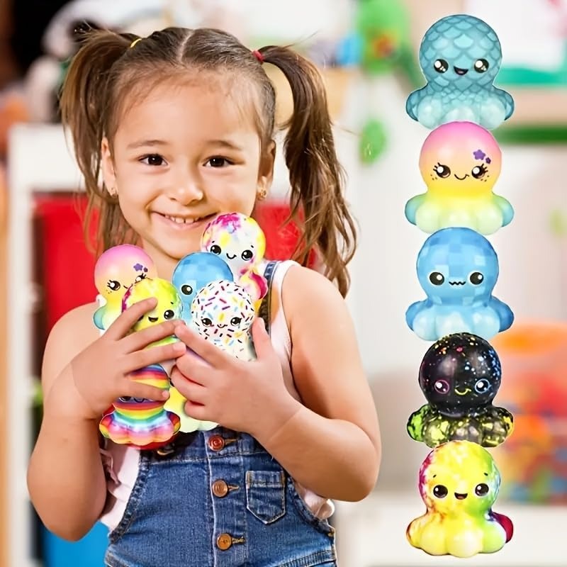 6/12 Pièces Jouets Poulpe Squi - Kids Toys Easter avis et prix